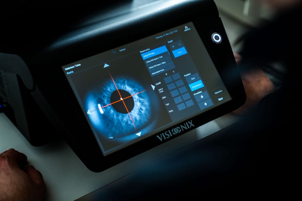 DNEye® Messung mit Tablet-Auswertung bei Die Brille Dömer